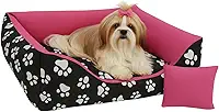 Cama Pet Para Cachorros e Gatos Tamanho 80x60cm 100% lavável Com Brinquedo que é a almofadinha