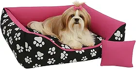 Cama Pet Para Cachorros e Gatos Tamanho 80x60cm 100% lavável Com Brinquedo que é a almofadinha