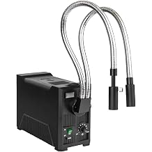 Gooseneck Cold Led Light Source, Fiber Optic Microscope Illuminator, 570-900 Nm Wavelength, 21V 150W Halogen Bulb, Adjustable Brightness/Aperture for Scientific Use