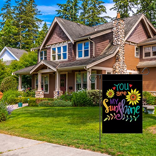 Eddert Summer Garden Flag Vertical Double Sided You Are My Sunshine Sunflower Bee Burlap Seasonal Spring Yard Flag Outdoor Decorations 12 X 18 Inch #TOP4