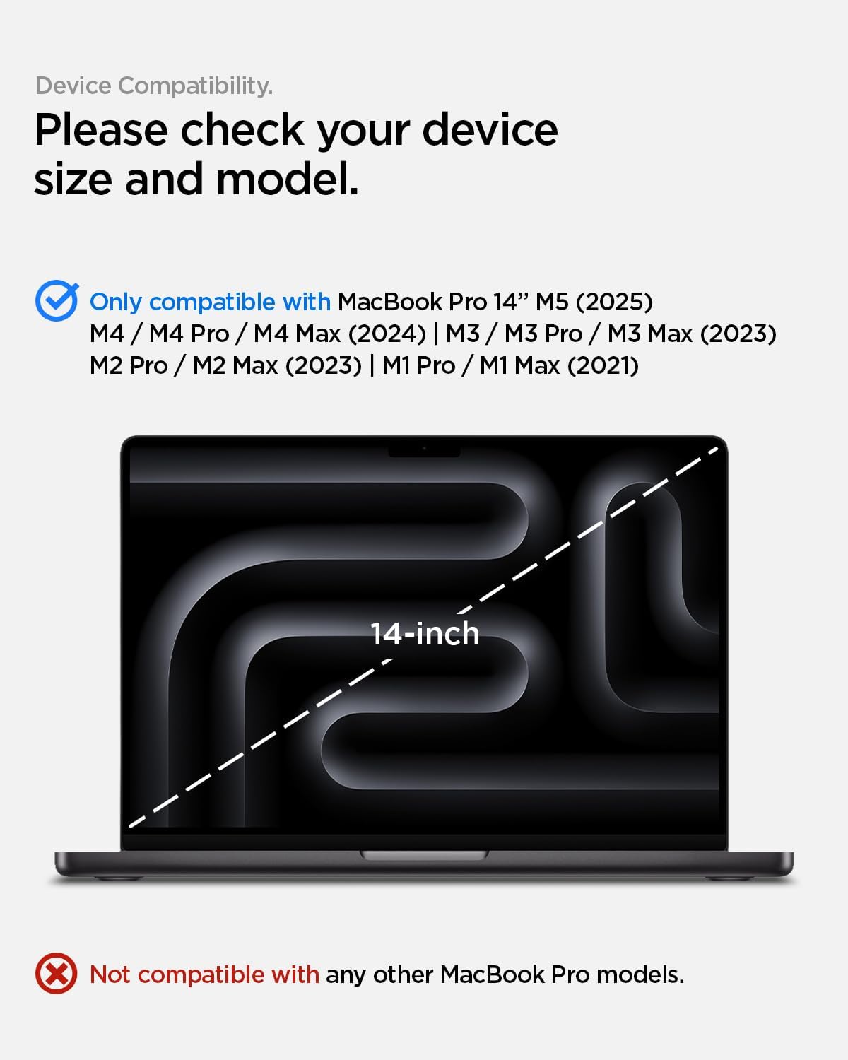 Spigen for MacBook Pro 14 inch Case M5 (2025) M4/Pro/Max (2024) M3/M2/M1/Pro/Max (2023-2021) A3112 A3185 A3401 A2918 A2992 A2779 A2442, Thin Fit Transparent Protective Hard Shell Case, Crystal Clear - Image 2