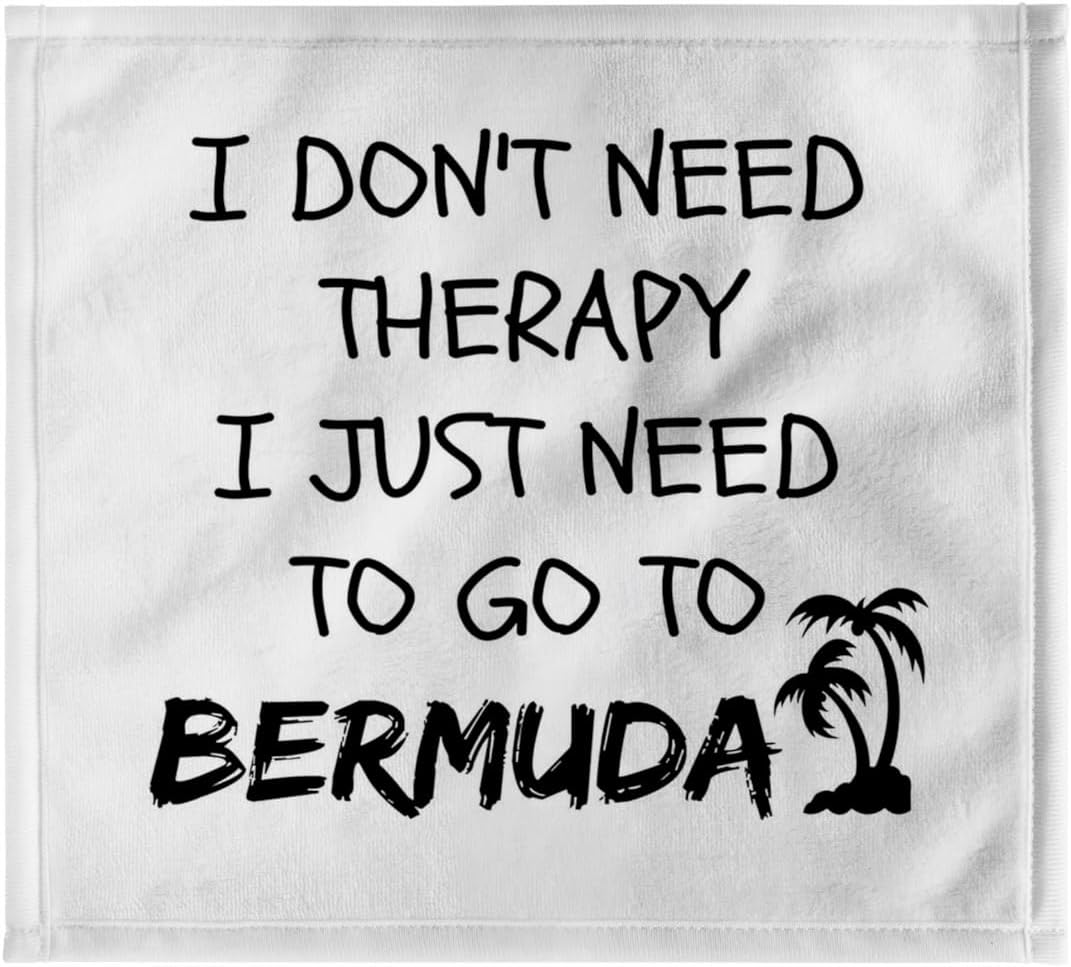 3dRose I Dont Need Therapy I just Need to go to Bermuda 22x30 Bath Hand Pool Towel