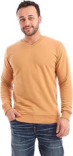 سويت شيرت بأكمام طويلة ورقبة على شكل V للرجال من قاضي (عبوة من قطعة واحدة)