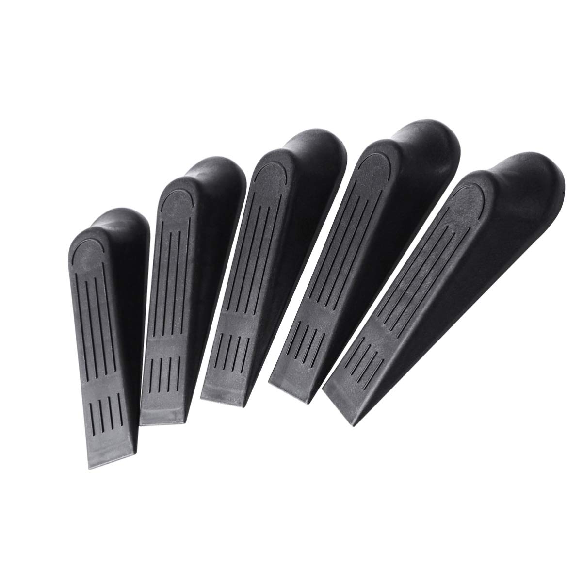 HEALLILY Door Stopper 5Pcs Rubber Door Stop Wedges Heavy Duty Door Stop Blocks Works On All Floor Surface Wedge Door Gap