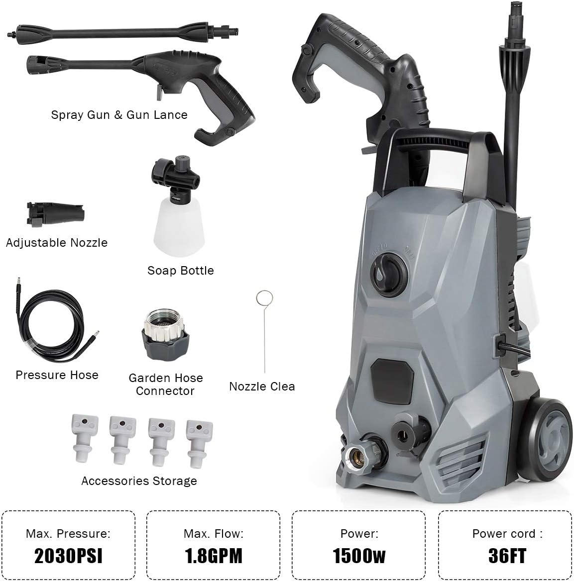 Crazy Deals Goplus Electric Pressure Washer, 2030PSI Portable High Power Washer w/Nozzle, Soap Bottle, Spray Gun Exclusive Discount 80% Offer Goplus Electric Pressure Washer, 2030PSI Portable High Power Washer w/Nozzle, Soap Bottle, Spray Gun
