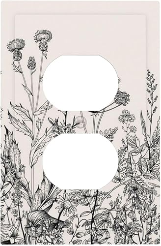 Miniatura 195 de Cubierta de Interruptor de Luz de Palanca de 1 Gang con Estampado de Bosque de Pinos Rústico Campestre, Cabaña Lodge Granero Bosque Forestal de