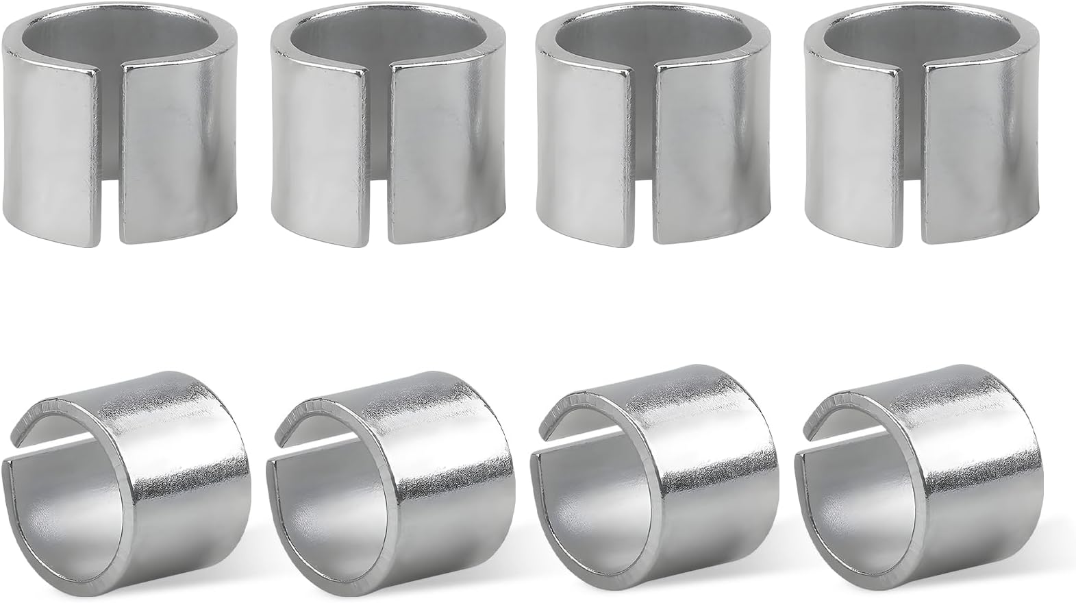 Ohleats 4 Pair Battery Post Shims, Negative & Positive Battery Terminal Shim Converters, Pure Lead Battery Terminal Adaptor Sleeves for Most Vehicles, Universal Car Accessories (8 PCS)