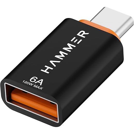 HAMMER USB Type C OTG Adaptor Fast Transfer - Black