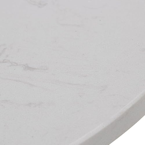 Miniatura 4 de MESA Auxiliar Mármol Blanco CPatas Metal Dorado_ 13.8 x 23.6 in