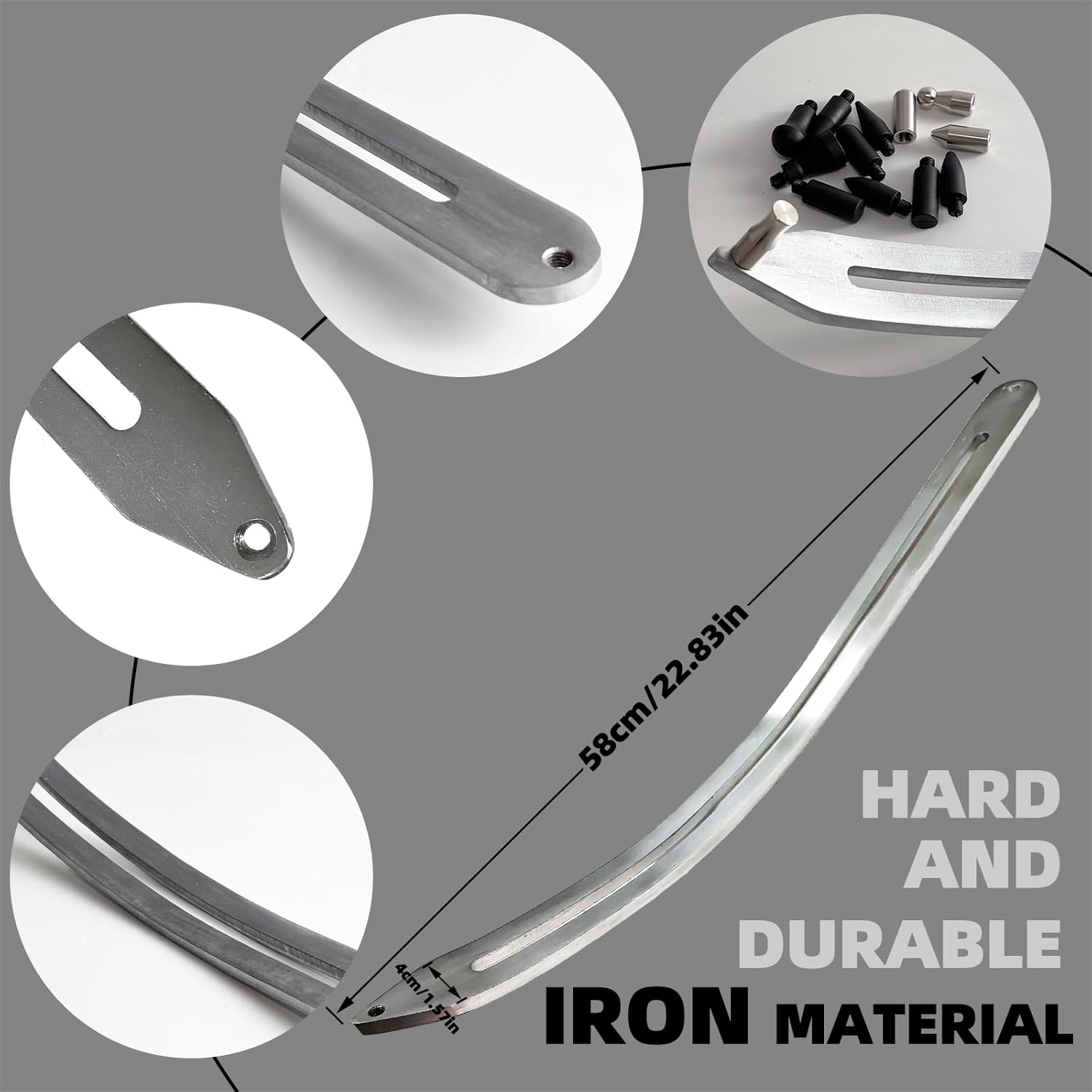 Big Size Dent Rods, Paintless Car Dent Removal Tool,Front Fender Damage Repair, Curved Rod Crowbar,Hook Rods Tools Kit