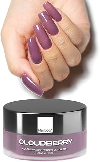 Nailboo Dip Powder for Nails, Cloudberry – Dusty Purple Nail Dipping Powder, Custom Made with Highly Pigmented Ultra-Fine Formula, No UV Light Needed, DIY Nails at Home for Beginners or Pros, 0.5 oz