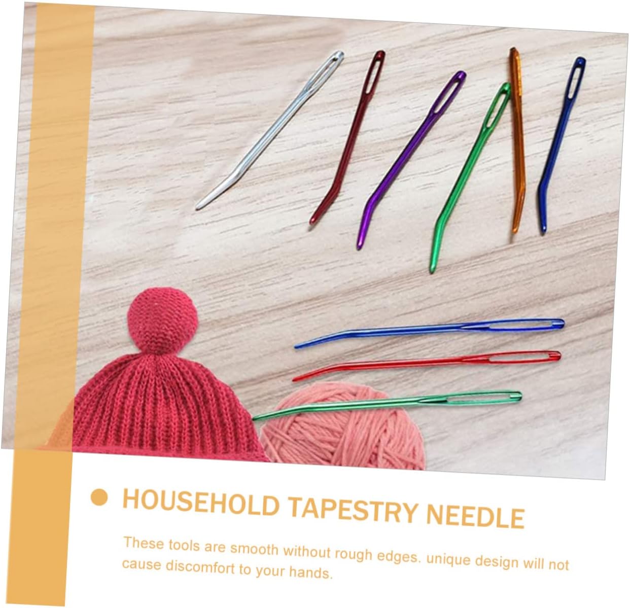 Gogogmee 12pcs Darning Needles Multi-Function Tapestry Sewing Needles for Knitting and Crafting and Safe Blunt Eye for Beginners and Projects