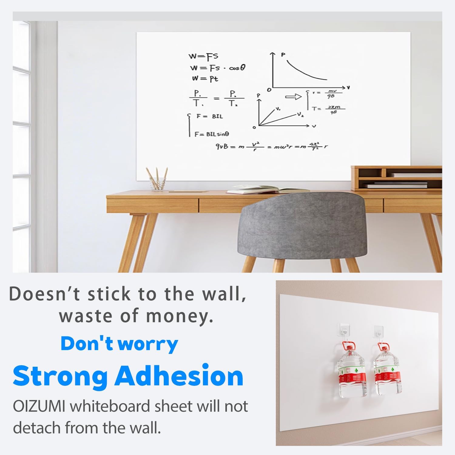 Magnetic Whiteboard Paper, 36" x 48" Self Adhesive White Board for Wall,White Board Dry Erase Sticker for Home Office School,Great for Bulletin, to do List,Family Graffiti wall