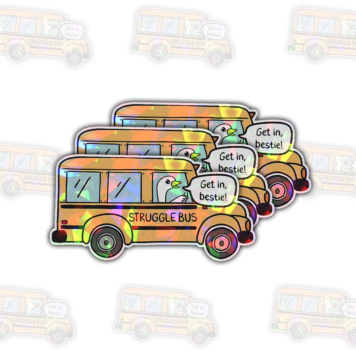 Struggle Bus calcomanía de ganso para ansiedad coche y moto