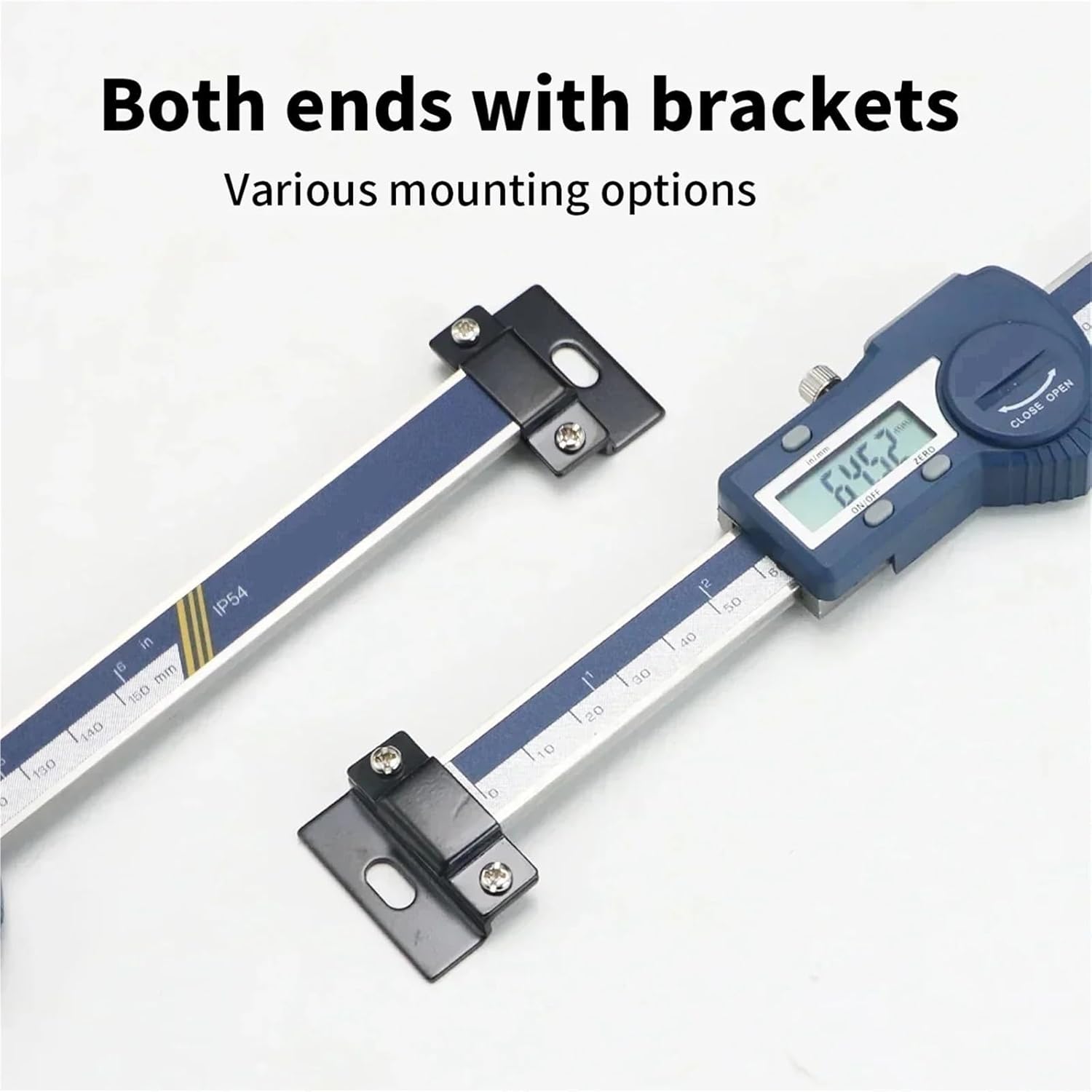 Linear Scale 0-100/150/200/300mm Horizontal Type Digital Stainless Steel Linear Scale Ruler(571-251-20 0-150mm)