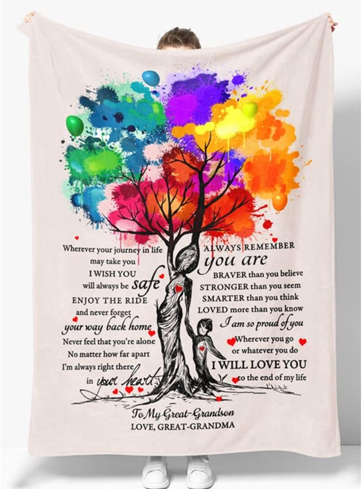 Personalized to My Great Grandson Blanket Gifts from Great