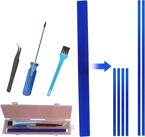Tira de felpa compatible con Dyson V6 V7 V8 V10 V11 cabezal limpiador de rodillos suaves, tira de felpa de cepillo azul, tira inferior, tiras de