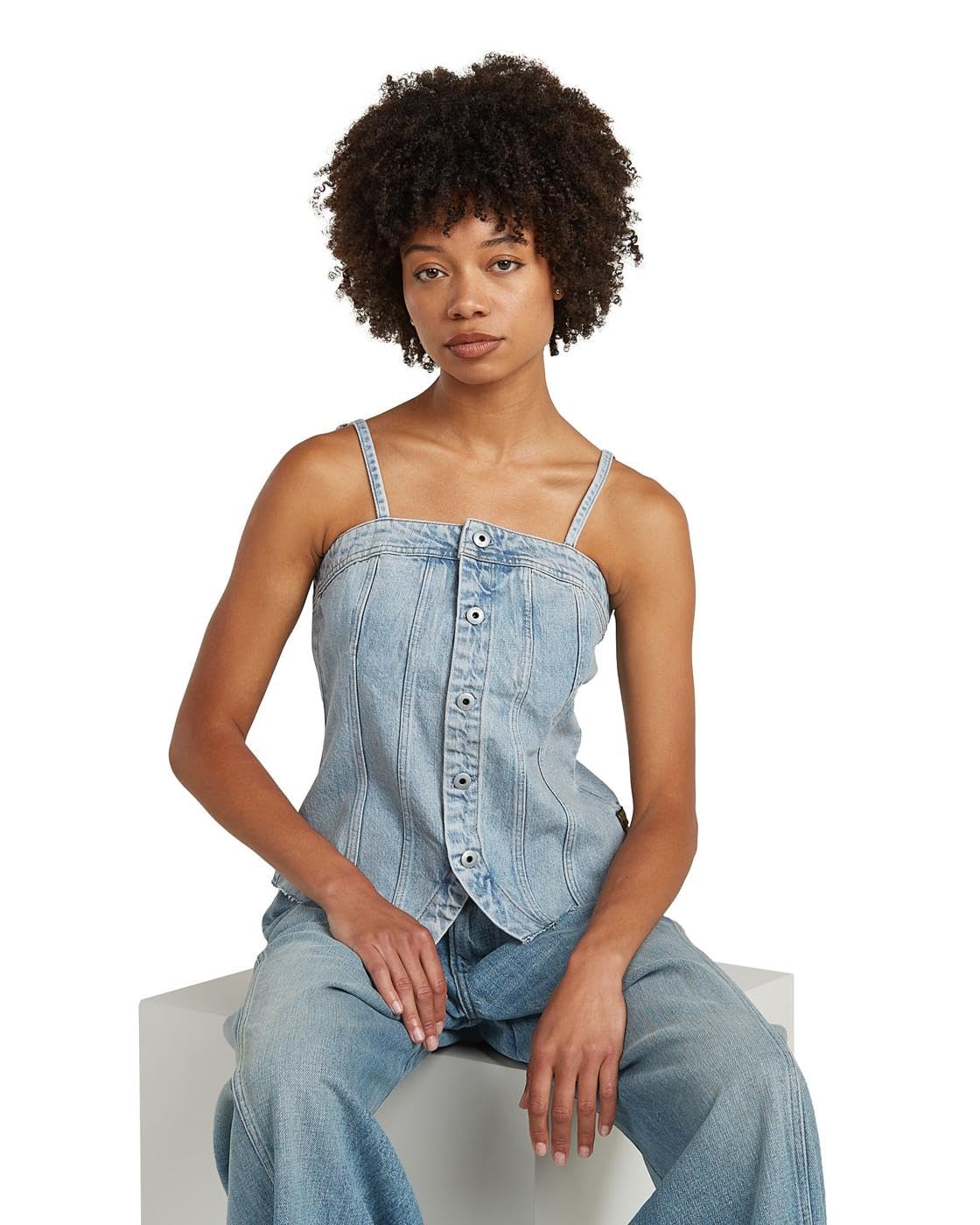 G-Star Women's Kick Bustier Wmn, Size: L, Color Blue