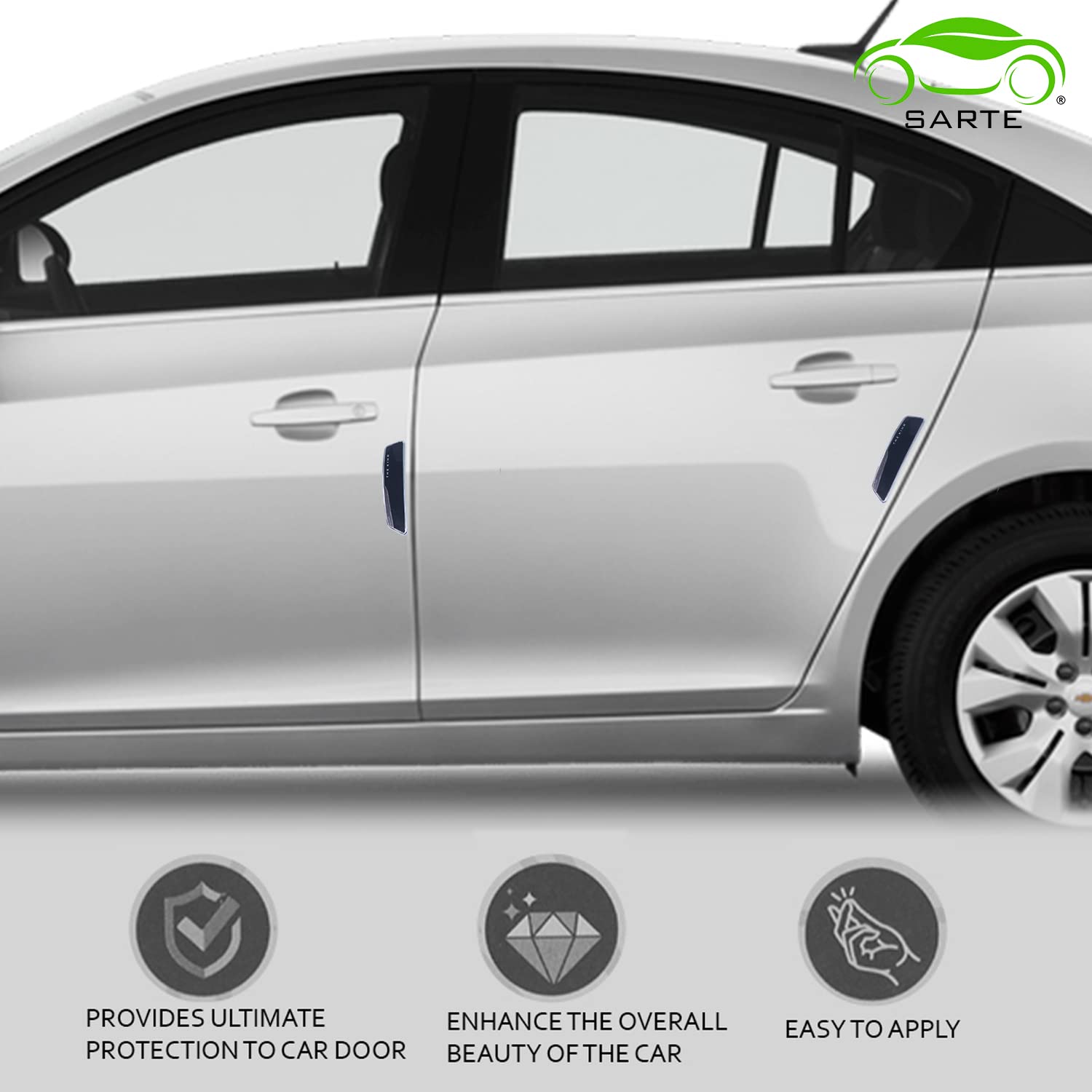 SARTE SA64G64 Car Door Guard | Car Door Guard Protector | Door Guard for Car (BLACK)