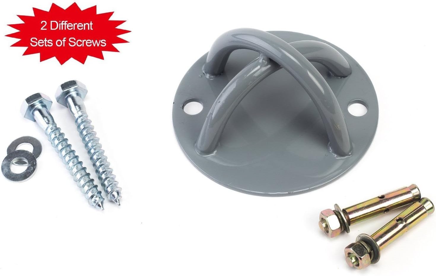 Venice mart Wall Mount Bracket for Suspension Straps. Wall/Ceiling Mount for Suspension Straps Crossfit Body Weight Strength Training, Includes 2 Sets of Screws (for Wood & Concrete) up to 750 lbs