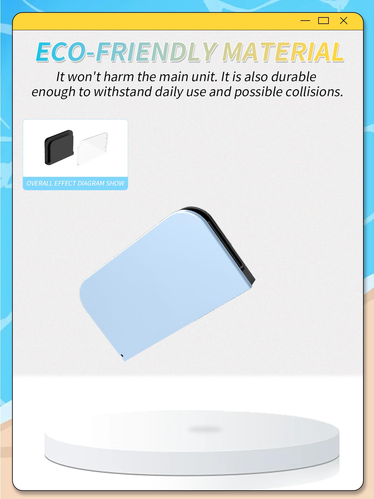 Etui ochronne do Nintendo Switch 2 Dock, yystao etui z materiału PC kompatybilne ze stacją dokującą Switch 2, odporne na uderzenia, pyłoszczelne i kompleksową ochronę, niebieskie