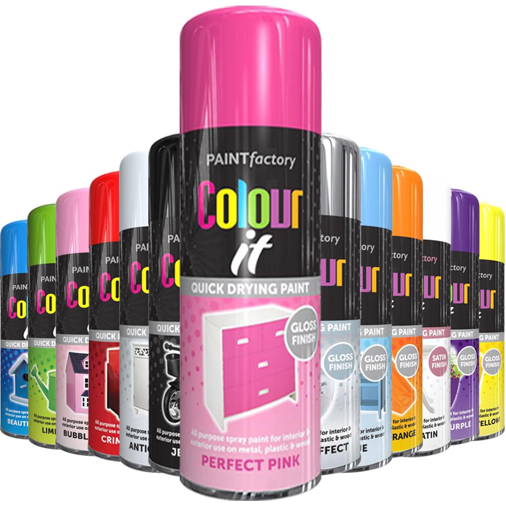 Alezyb Pink Perfect - Perfect Pink 400Ml All Purpose Spray Paint | Use On Metal, Wood, Plastic And Multipurpose Aerosol Professional Quality Perfect Finish, For Interior Exterior And Excellent Coverage