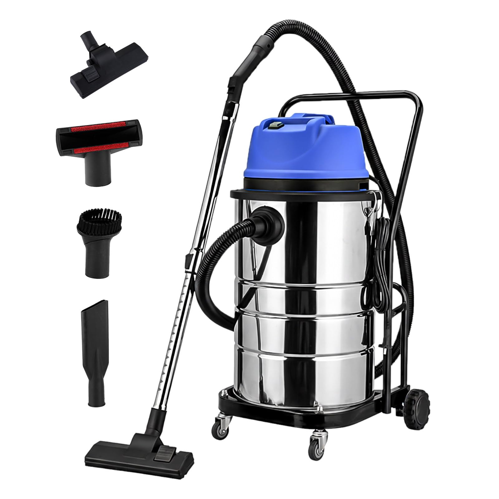 Macchina per La Pulizia di Tappeti Commerciali da 1400 W, 20 Kpa, Aspiratore Professionale 3 in 1 per Tappeti da 16 Galloni, Pulitore per da Divano, Fusto in Acciaio Inox Spesso