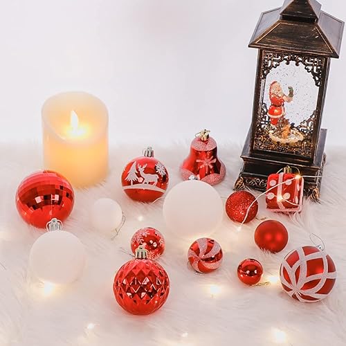 Miniatura 3 de OurWarm 105 adornos de bolas de Navidad, juegos de adornos de Navidad inastillables para decoración de árbol de Navidad, vacaciones, hogar,