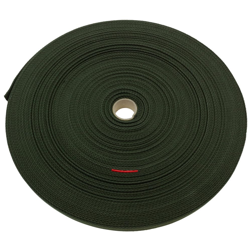 Dönges - Correa textil (algodón, 25 mm x 50 m), color verde