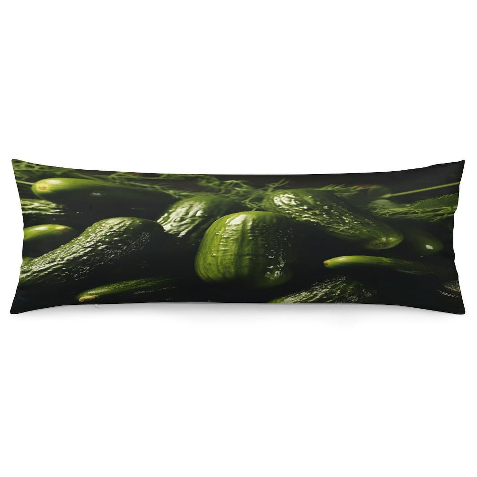Pickle Body Pillow Cover Super Soft and Cozy Body Pillowcase Long Side Hidden Zipper Pillow Cases Breathable & Cozy Pillows Case Cover for Fall Winter 19x53 in