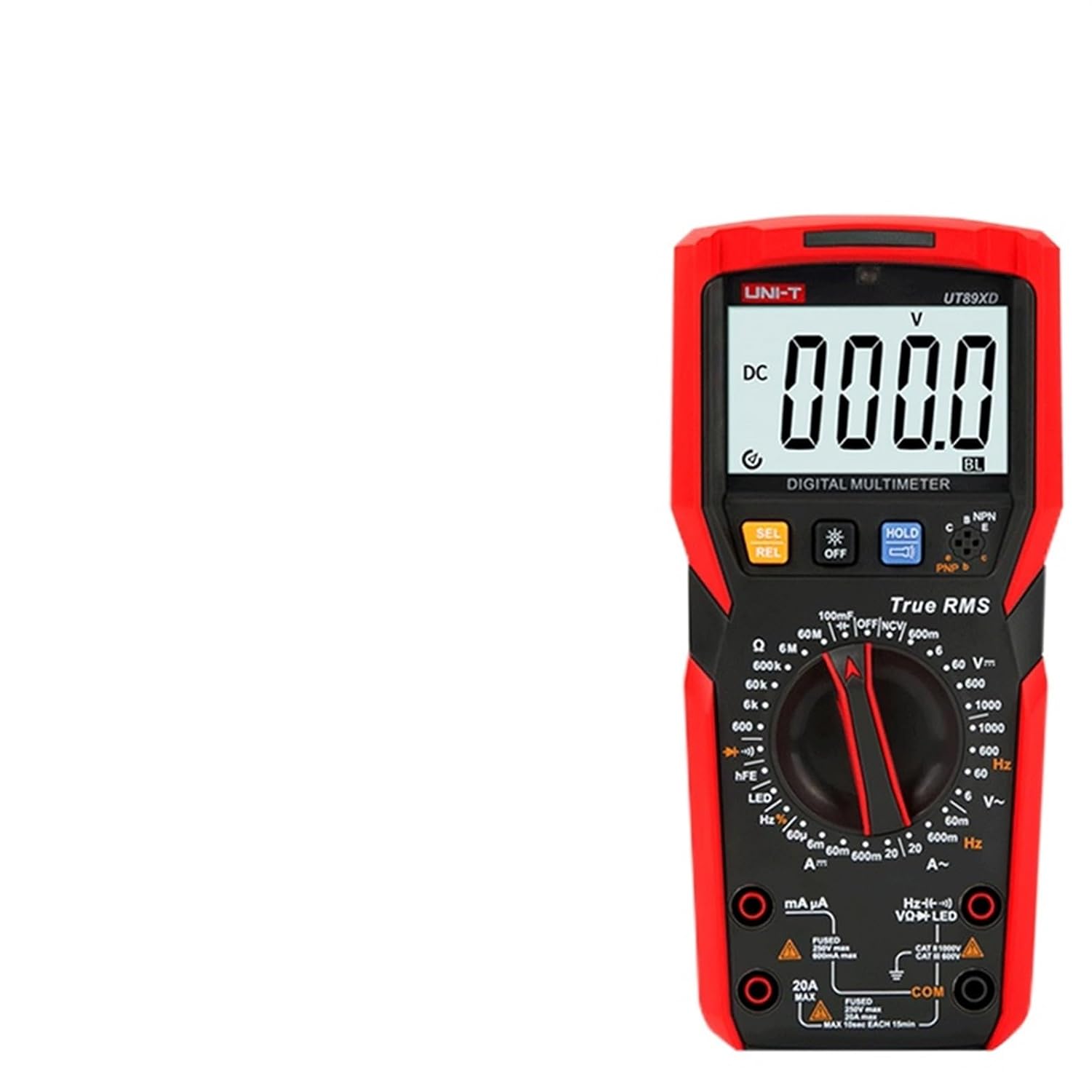 UT89X UT89XD Professional Digital Multimeter True RMS NCV 20A Current AC Voltmeter Capacitance Resistance Tester(UT89X)