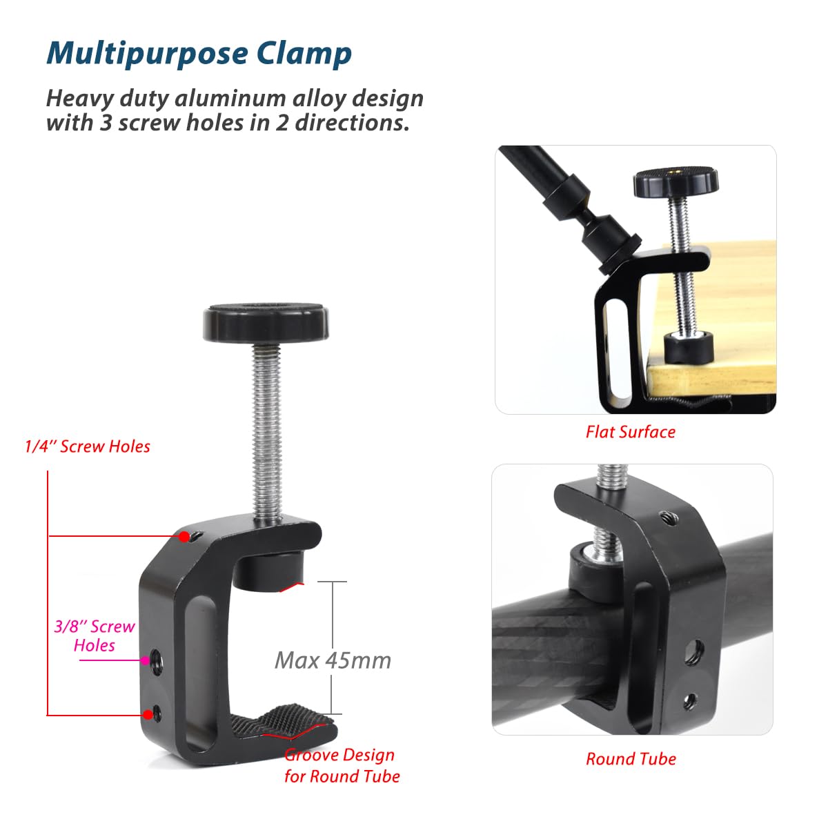 Brazo mágico ajustable de 53 cm con súper abrazadera, soporte de teléfono superior, soporte y abrazadera de cámara de escritorio resistente, brazo de fricción articulado para luz, cámara web
