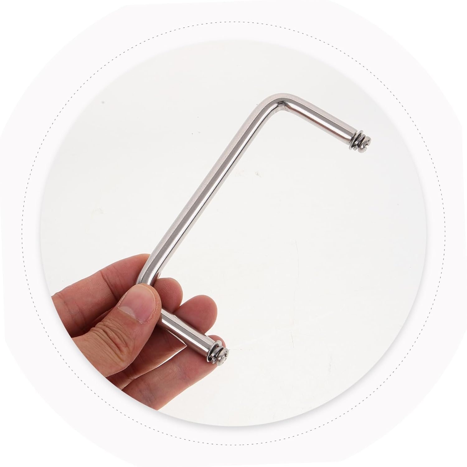 Stainless Steel Buffet Plate Handle with Solid Wire Flip Top Design