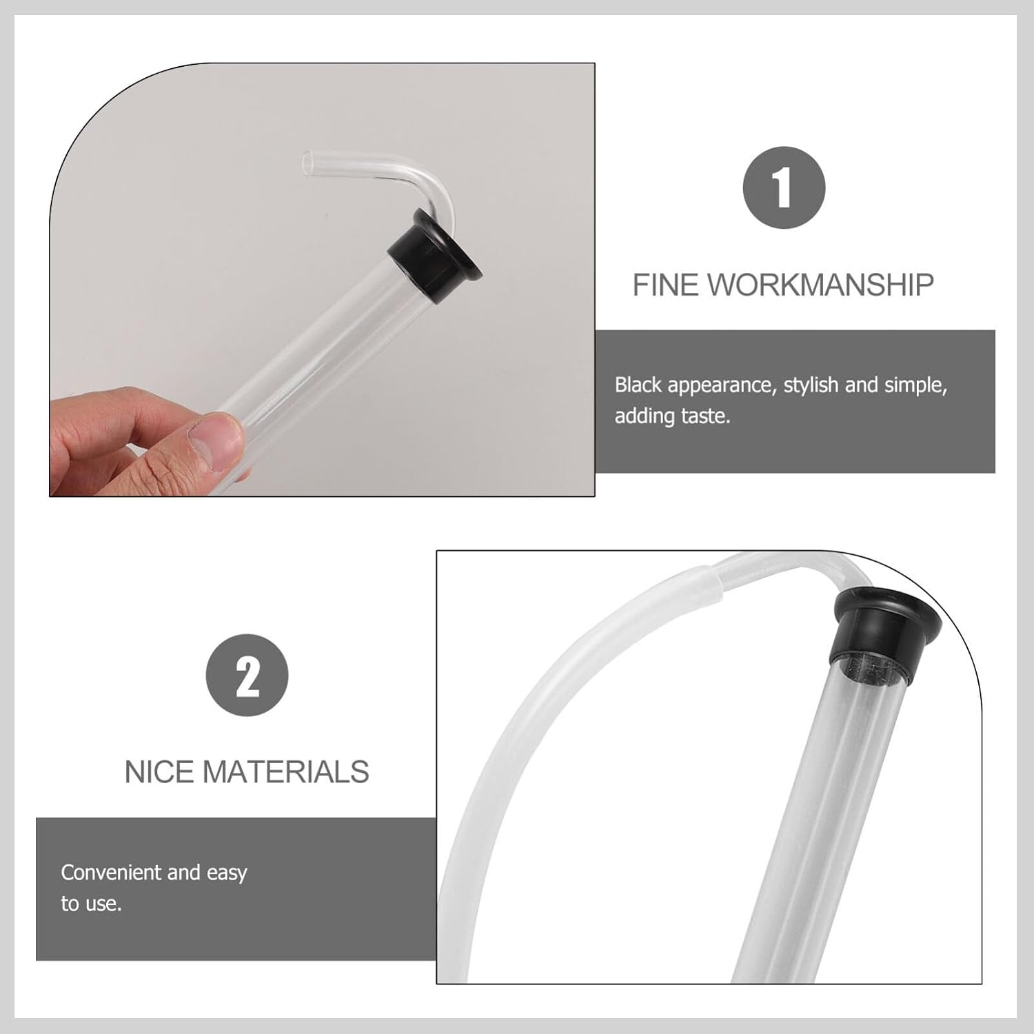 Automatic Siphon for Wine Making Racking Mead Homebrew 35cm Mini Tube 125cm Hose