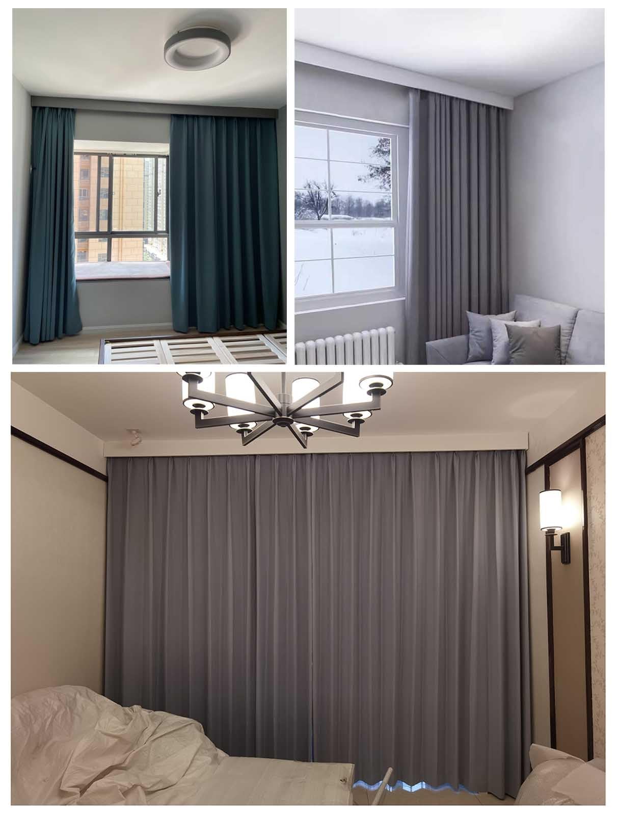 Cache-Rideau en Alliage d'aluminium pour fenêtre, Tringle à Rideaux Droite de 700 cm (Blanc) pour la décoration de Balcon à la Maison ou au Bureau.