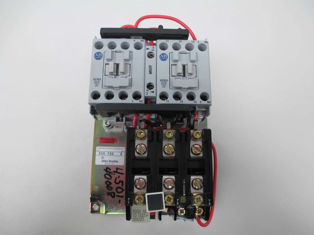 ALLEN BRADLEY 505TOD REVERSING, with EUTECTIC Alloy Overload Relay, Full Voltage