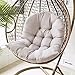 LIUDADA Coussin de Chaise Oeuf Hamac Coussin de Siège de Panier de Balançoire Suspendu pour Siège de Panier Suspendu Intérieur Extérieur, 80 x 120 cm(Gris)