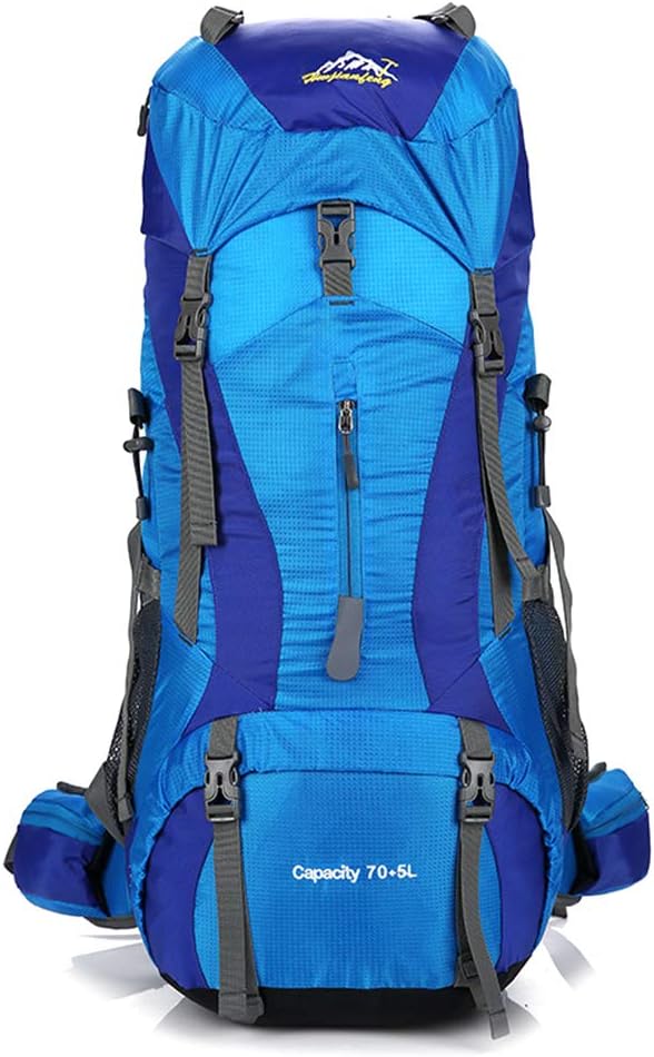 登山バックパックアウトドアキャンプ70l 5l大容量カジュアルファッション男性と女性の旅行バックパック 国内送料無料