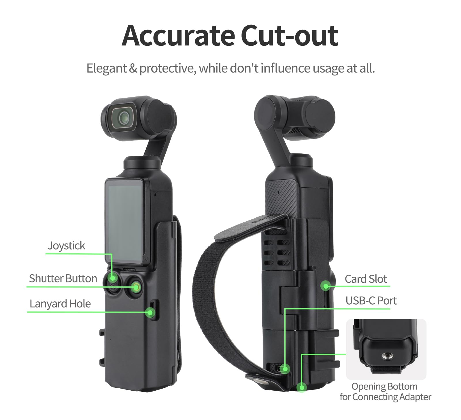 Amazon.com : Extension Adapter Mount with Hand Strap Wrist Lanyard