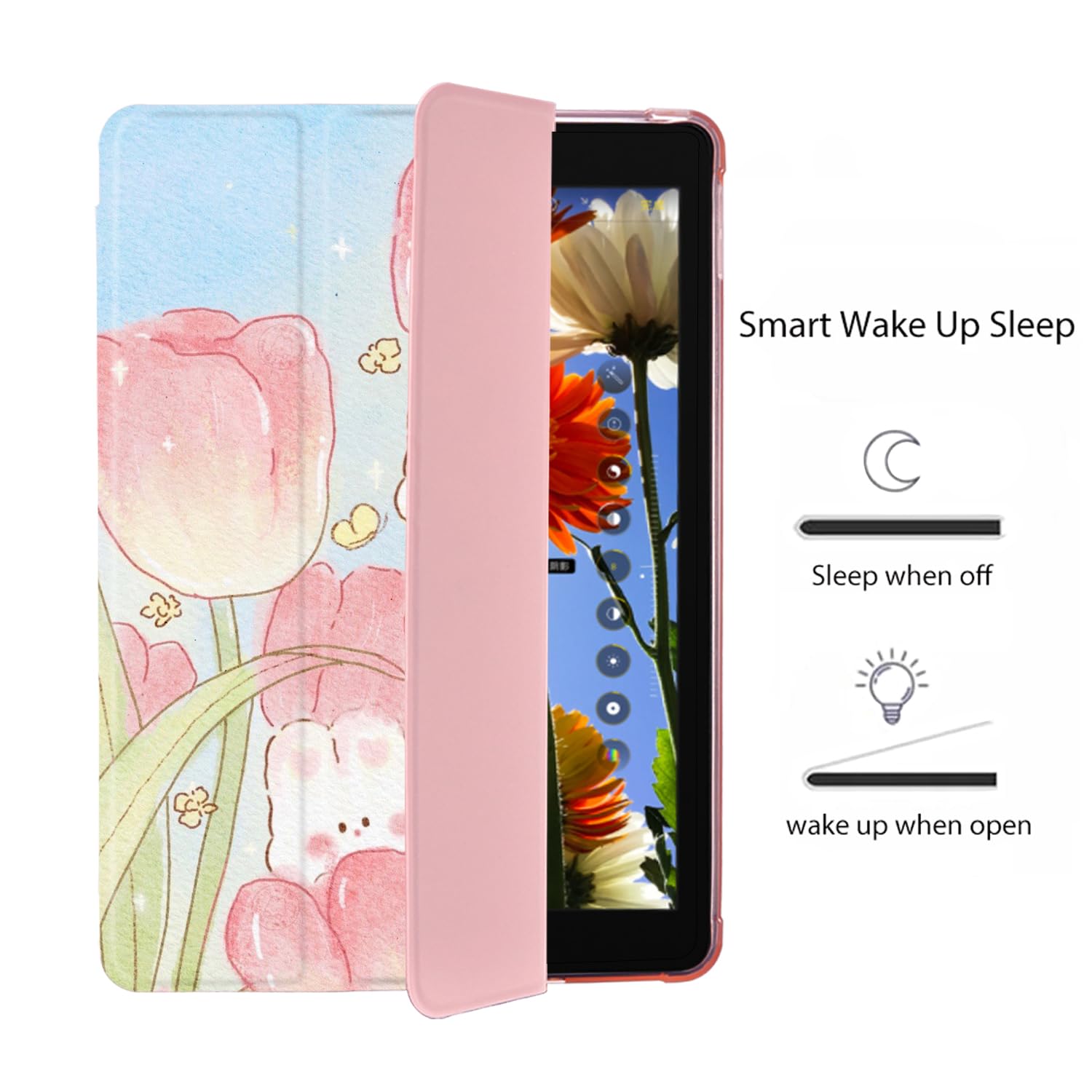 iPad - 花うさぎ Amazon.com: Cute Kawaii Bunny Flower for iPad 7th/8th/9th