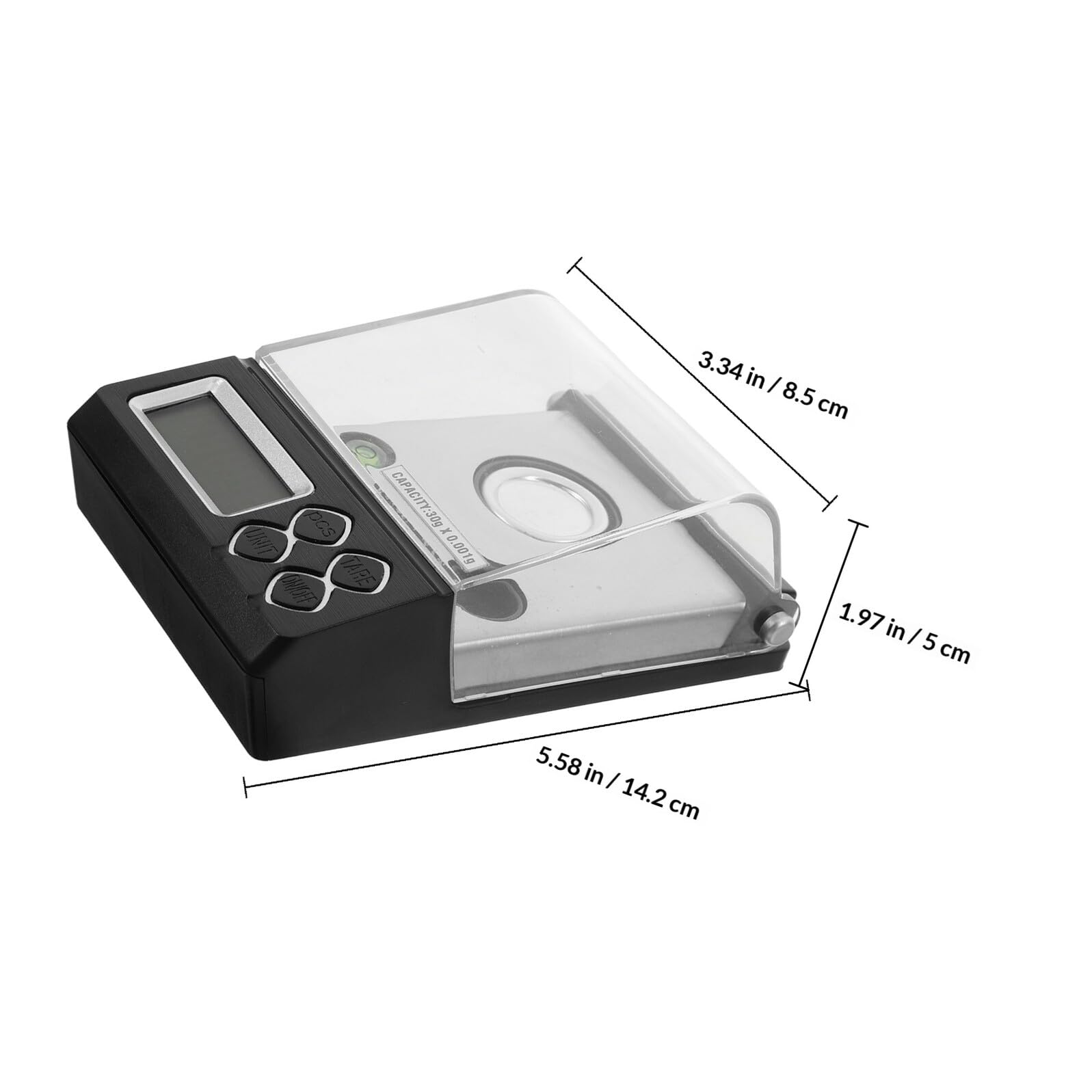 Beavorty Bilancia Digitale al Milligrammo Portatile Bilancia Analitica di Precisione 30g/0.001g per Laboratorio e Cucina ad Alta Sensibilità per Pesatura di Polveri e Alimenti