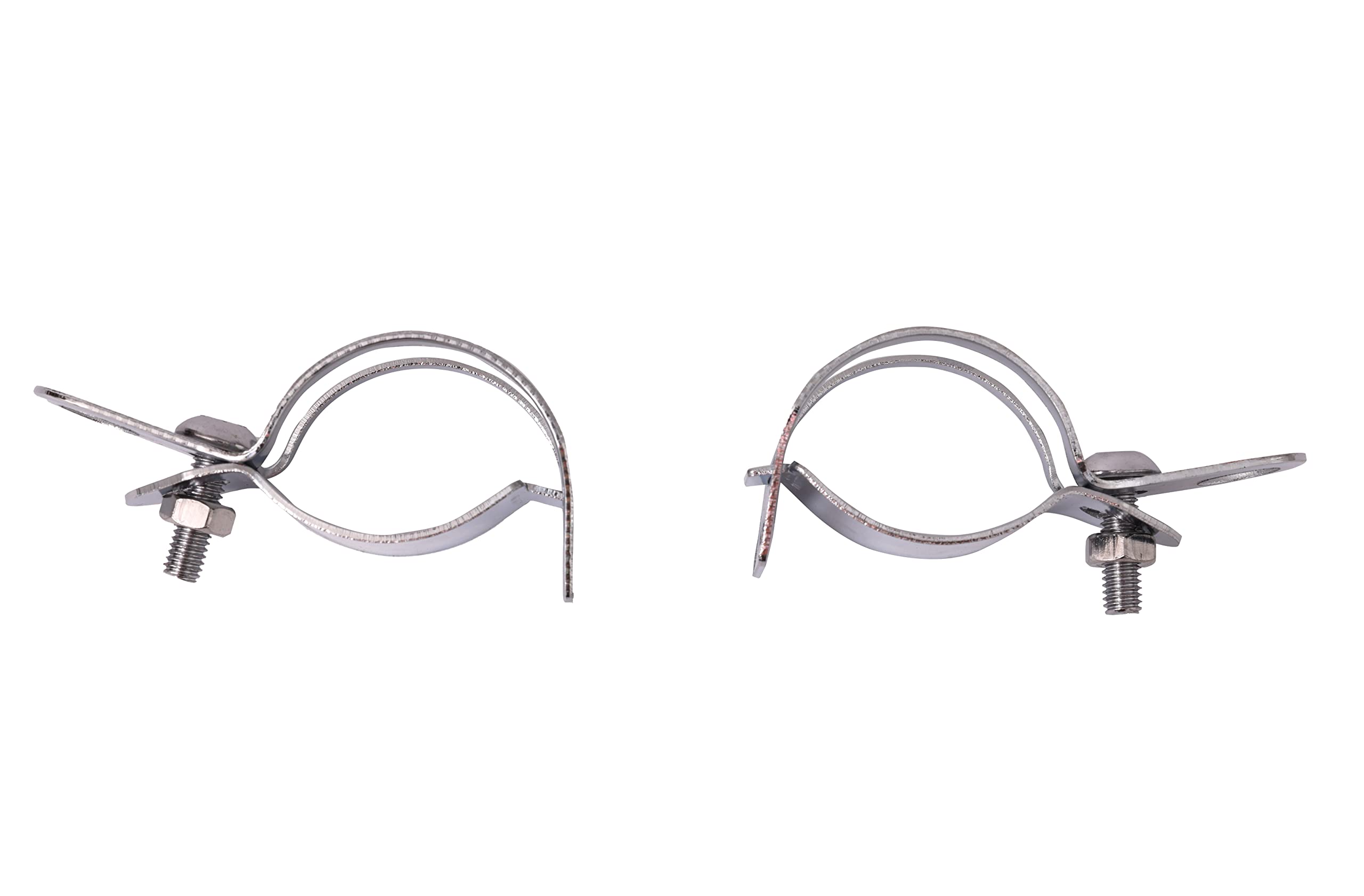 Koplampbeugelset Voor Motorfiets - 2 Stuks, Zwart, Aluminium, Pasvorm 30-38 Mm Vorken - Voor Café Racer, Chopper, Bobber, Custom Projecten