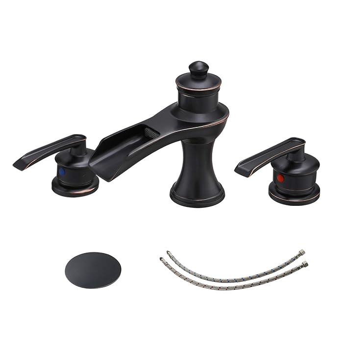 Buy BWE Oil Rubbed Bronze Bathroom Faucet for Sink 3 Hole with Pop Up
