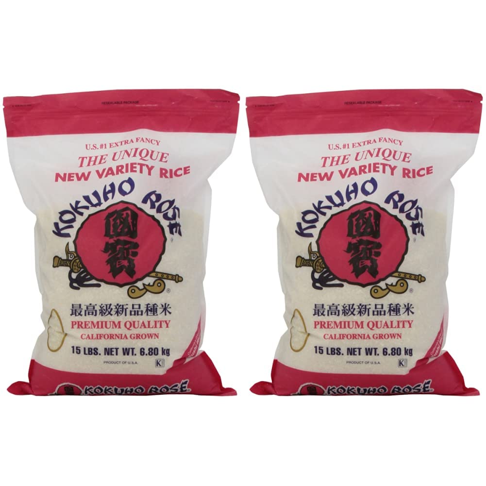 Amazon.com : Kokuho Rose Rice, 15-Pound (Pack of 2) : Grocery & Gourmet ...