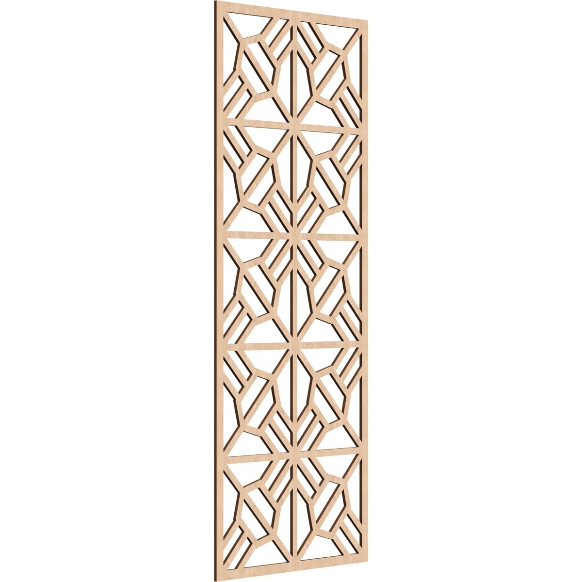 Auburn Decorative Pierced Fretwork Wood Wall Panels, 31 3/8"W x 79 3/8"H x 3/8"T, Red Oak