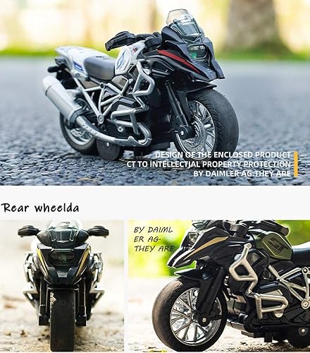 Miniatura 8 de Gilumza Pull Back Vehículos Mini Motocicleta Juguetes 114 Pequeño Coche Motocross Regalo con Iluminación Música Cross Country Motocicletas Juguete