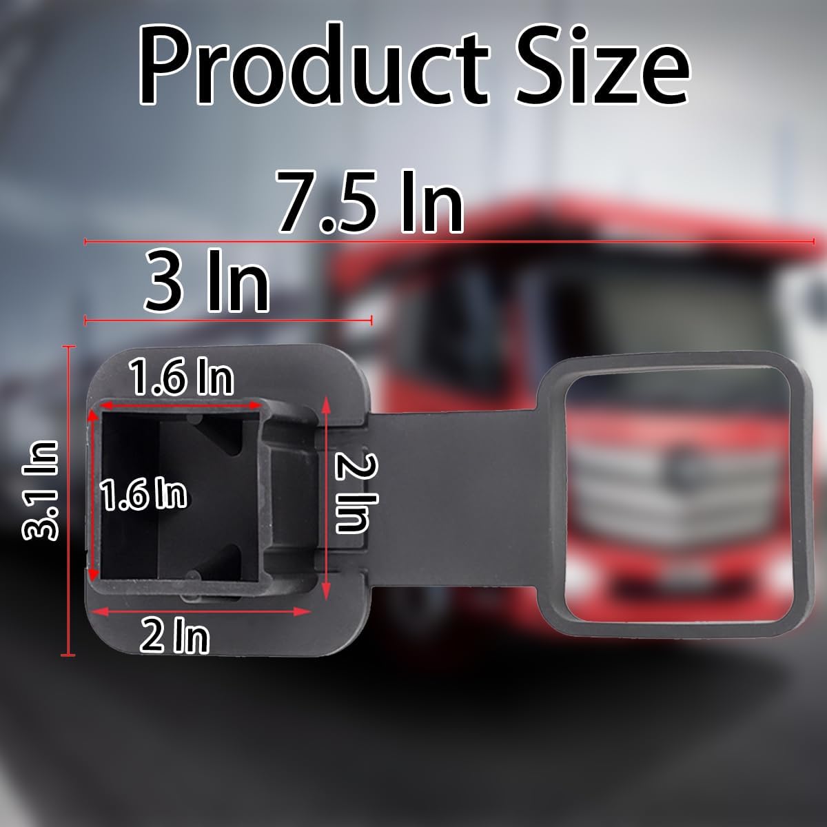 Osilly 2 Inch Trailer Hitch Cover, American Flag Tube Plug Insert Cap Fit for 2″ Receivers, Car Exterior Accessories, US Patriotic Tow Hitch Cover for Most Vehicles, SUV, RV, Pickup, ATV (Red)