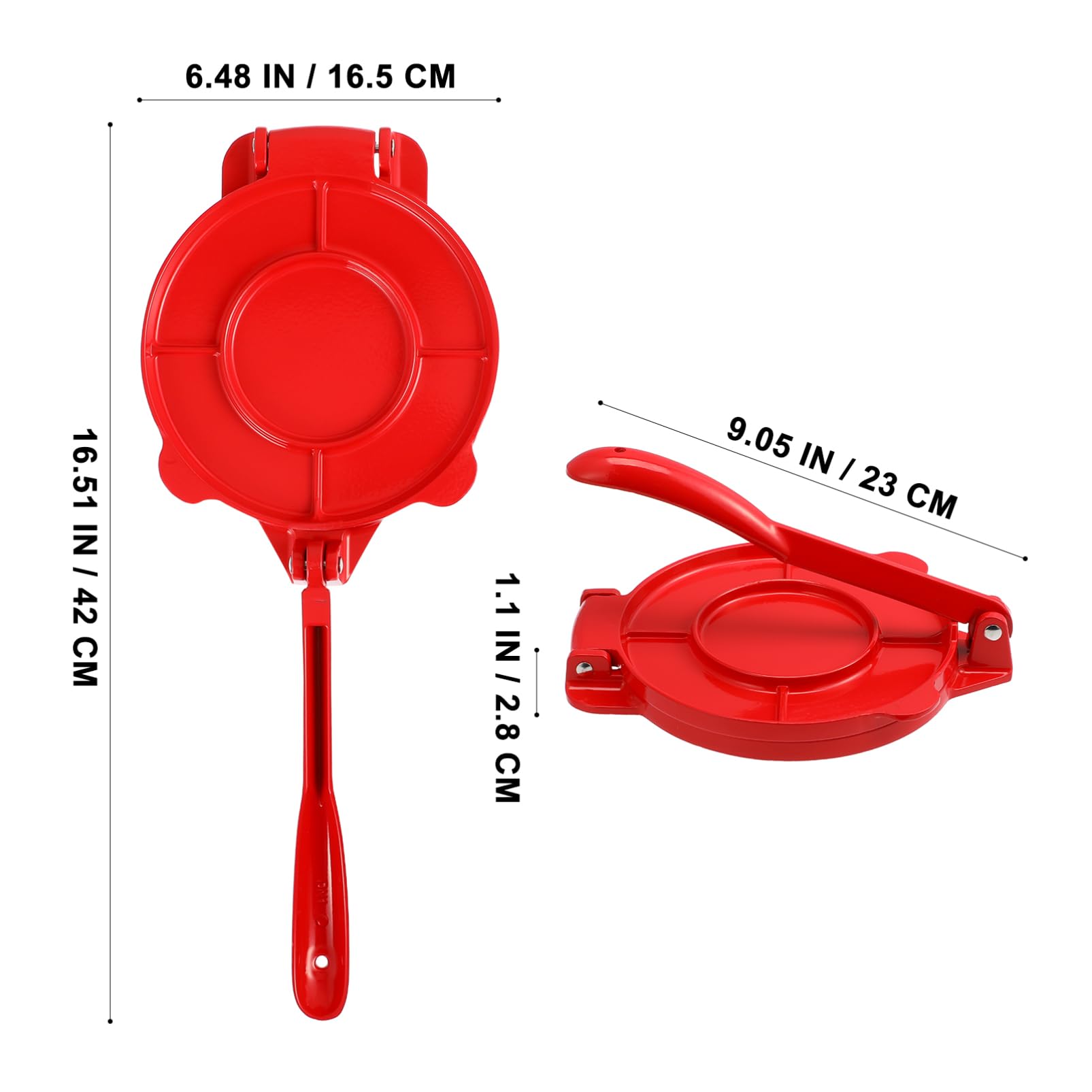 Hemobllo Tortilla Press En Aluminium Presseur De Pâte Pour Tortillas Empanadas Mini-Coquilles De Tarte Boulettes Pour Cuisine Maison Et Restaurant Sans Rouleau À Pâtisserie