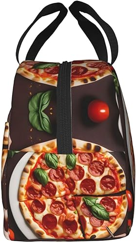 Miniatura 2 de Lonchera de trabajo, bolsa de almuerzo de viaje para pizza para mujeres y hombres, contenedor de almuerzo aislado reutilizable de gran capacidad