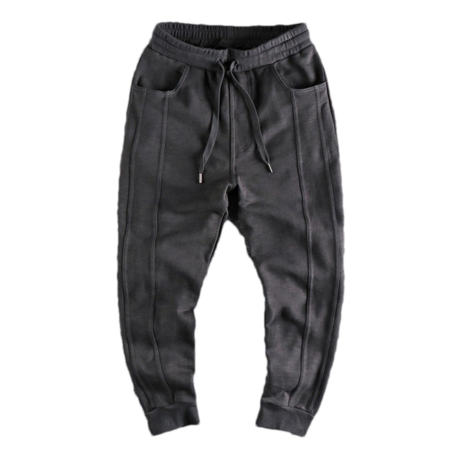 Męskie spodnie do biegania w stylu vintage, krój regular fit, ściągacz na kostce, spodnie dresowe, sportowe spodnie streetwear
